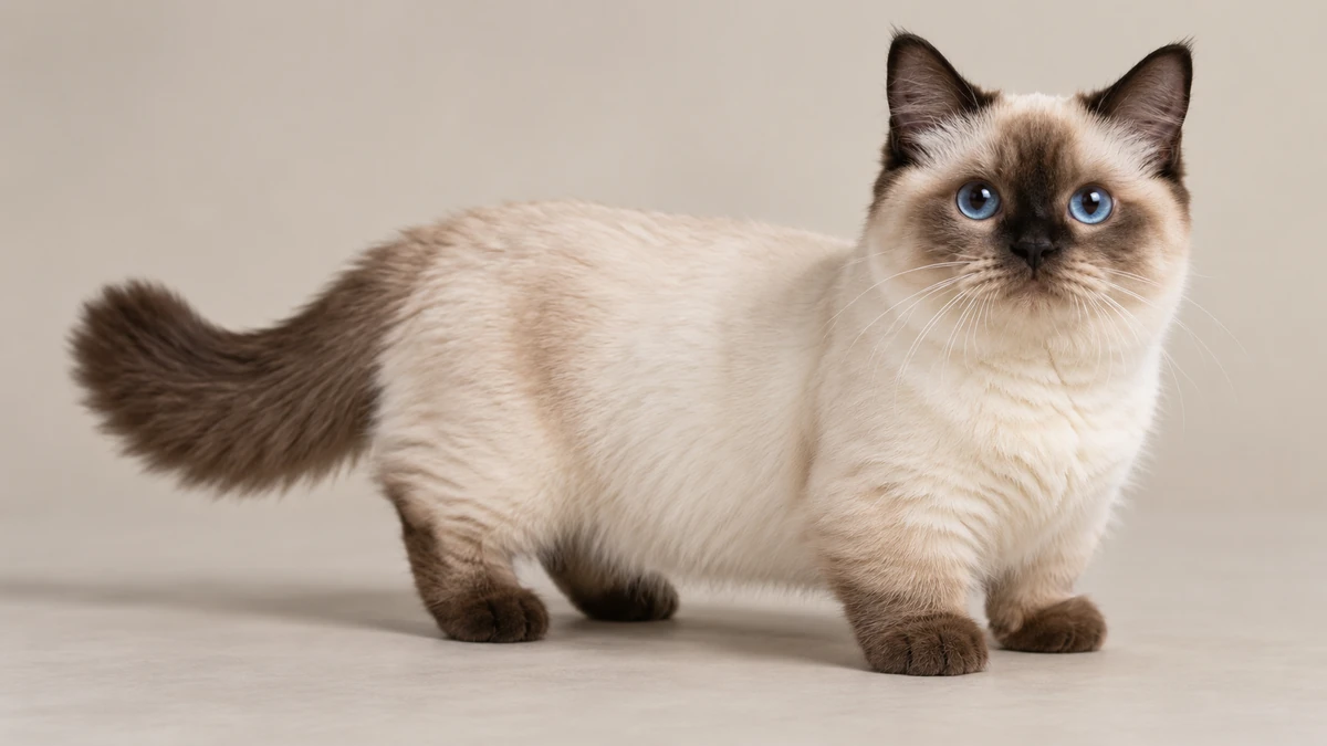 Munchkin Kedisi kedi — point desenli